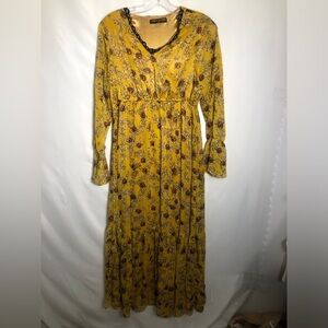 Womens Yellow Summer Dress. Medium